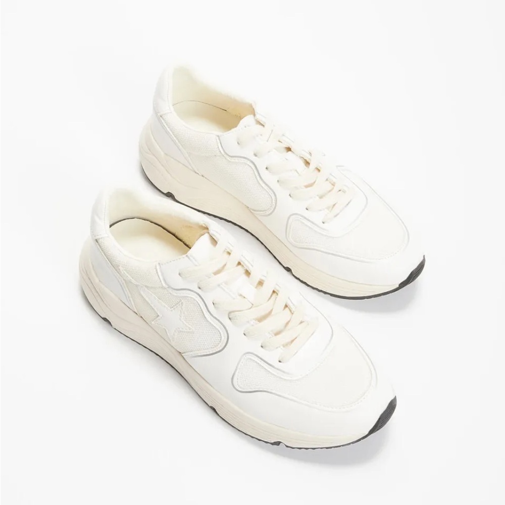 Vici White Vovo Lace Up Sneakers